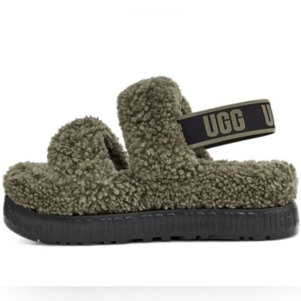 Ugg Oh Fluffita Slipper, Olive, 8